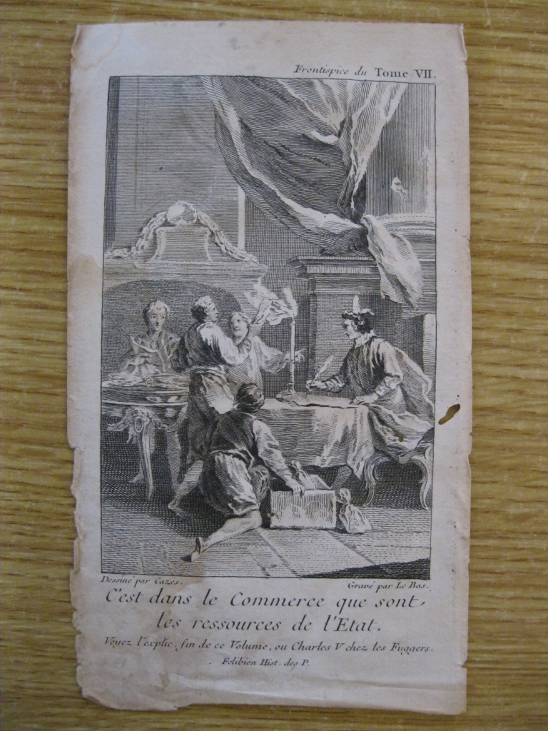 Tipografía y artesanía barroca I. Portada y frontispicio, 1746. Antonie Pluche